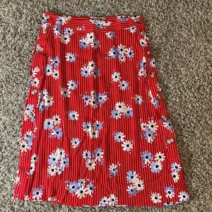 Madewell Daisy Society Midi Skirt Sz 2 New